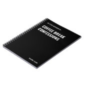 Kaffeepause Geständnisse Weihnachtsbüro Notizblock (Linke Seite)