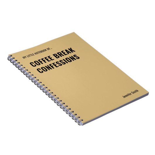 Kaffeepause Geständnisse Weihnachtsbüro Notizblock (Rechte Seite)