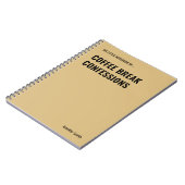 Kaffeepause Geständnisse Weihnachtsbüro Notizblock (Linke Seite)