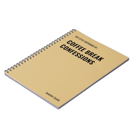 Kaffeepause Geständnisse Weihnachtsbüro Notizblock (Linke Seite)