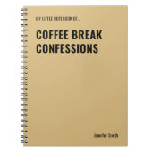 Kaffeepause Geständnisse Weihnachtsbüro Notizblock (Vorderseite)