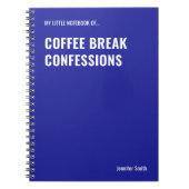 Kaffeepause Geständnisse Weihnachtsbüro Notizblock (Vorderseite)