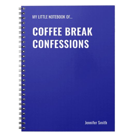 Kaffeepause Geständnisse Weihnachtsbüro Notizblock (Vorderseite)