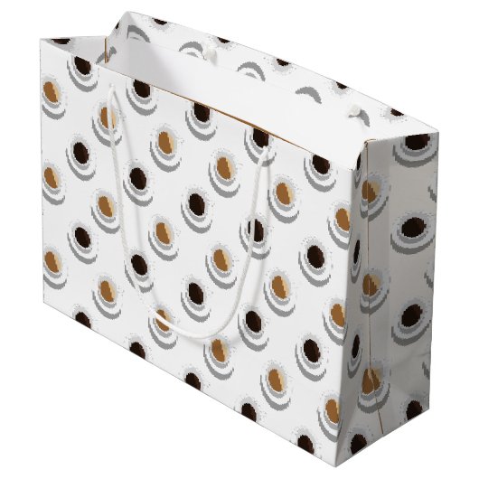 Kaffeepause Große Geschenktüte (Rückseite Schrägansicht)