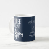 Kaffeepause – Große Ideen – Mitternachtsblau Kaffeetasse (Vorderseite Links)
