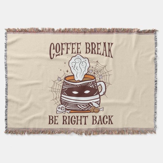 Kaffeepause - Halloween-Thema Decke (Vorderseite)