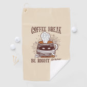 Kaffeepause - Halloween-Thema Golfhandtuch (Insitu)