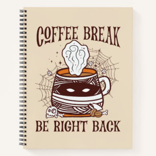 Kaffeepause - Halloween-Thema Notizblock