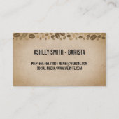 Kaffeepause im Cup-Logo Visitenkarte (Rückseite)