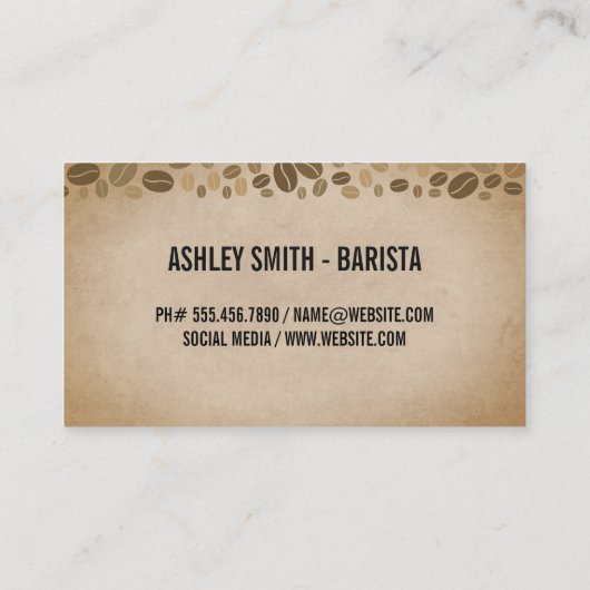 Kaffeepause im Cup-Logo Visitenkarte (Rückseite)