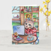 Kaffeepause Karte (Gelbe Blume)