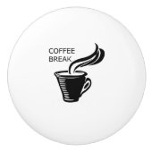 Kaffeepause Keramikknauf (Vorderseite)