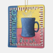 Kaffeepause Keramikornament (Links)