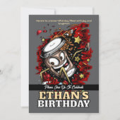 Kaffeepause - kühl & spielerisch zum Geburtstag Einladung (Vorderseite)