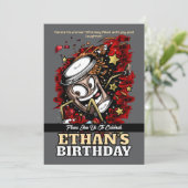 Kaffeepause - kühl & spielerisch zum Geburtstag Einladung (Stehend Vorderseite)