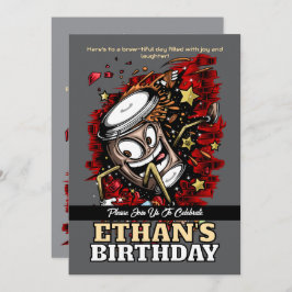 Kaffeepause - kühl & spielerisch zum Geburtstag Einladung