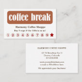 Kaffeepause Kundenvergünstigung Treuekarte (Vorne/Hinten)