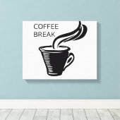 Kaffeepause Leinwanddruck (Insitu (Holzboden))