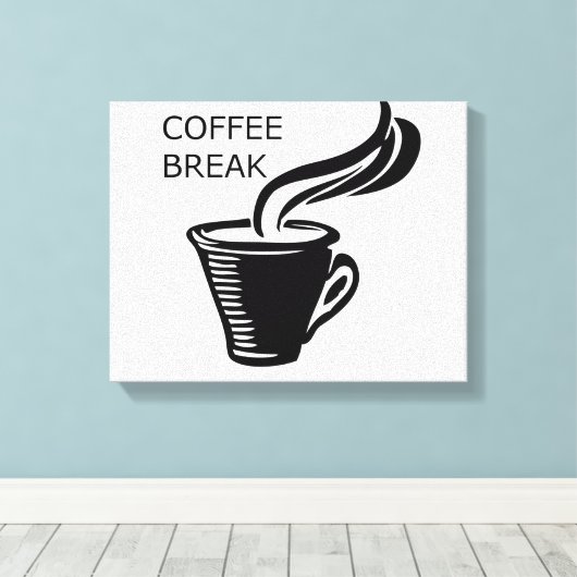 Kaffeepause Leinwanddruck (Insitu (Holzboden))