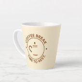 Kaffeepause-Logo auf Beige Hintergrund Milchtasse (Linke Ecke)