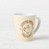 Kaffeepause-Logo auf Beige Hintergrund Milchtasse (Rechte Ecke)
