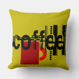 Kaffeepause Minimalistischer grafischer Wurfkissen Kissen