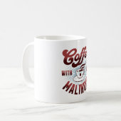 Kaffeepause mit belgianischen Malinois, lustig Kaffeetasse (Vorderseite Links)