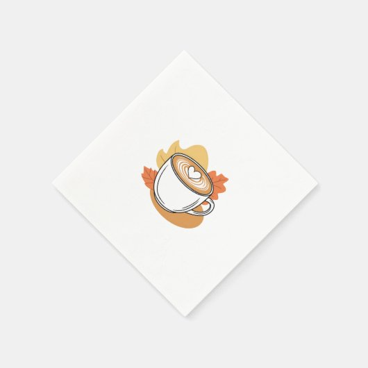 Kaffeepause mit der Natur Serviette (Ecke)