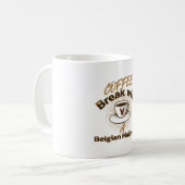 Kaffeepause mit einem belgischen Malinois Kaffeetasse (Vorderseite Links)