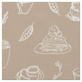 Kaffeepause Mocha Brown Stoff (Nahaufnahme)