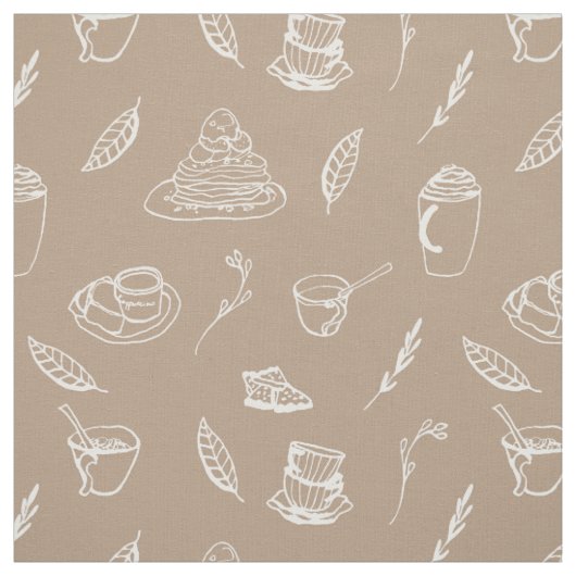 Kaffeepause Mocha Brown Stoff (Muster)