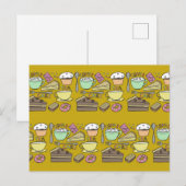Kaffeepause Ochre Postkarte (Vorne/Hinten)