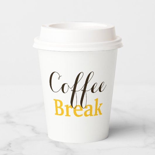 Kaffeepause Pappbecher (Rückseite)