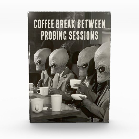 Kaffeepause Pause von Alien Entführungen Fotoblock (Vorderseite)