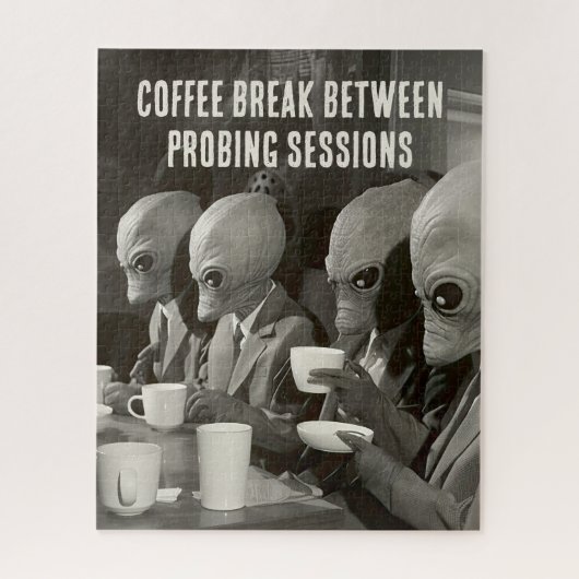 Kaffeepause Pause von Alien Entführungen Puzzle (Vertikal)
