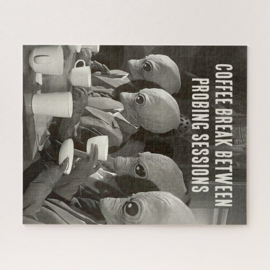 Kaffeepause Pause von Alien Entführungen Puzzle (Horizontal)