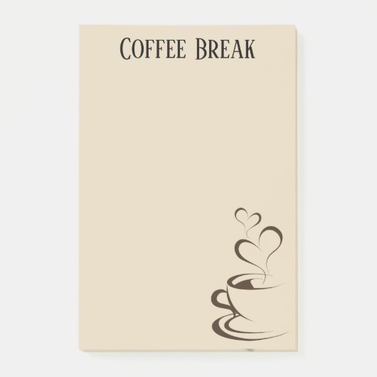 Kaffeepause Post-It Notizen (Vorderseite)