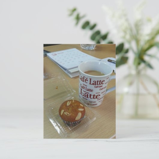 Kaffeepause Postkarte (Stehend Vorderseite)