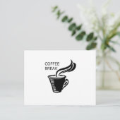 Kaffeepause Postkarte (Stehend Vorderseite)