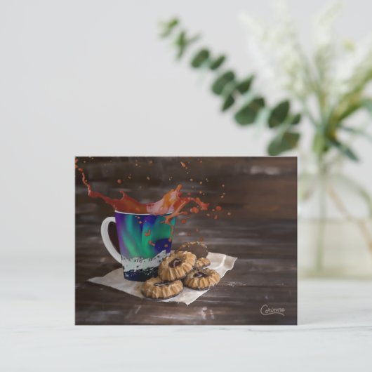 Kaffeepause - Postkarte (Stehend Vorderseite)