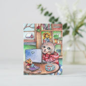 Kaffeepause Postkarte (Stehend Vorderseite)