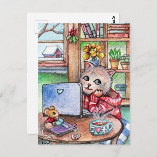 Kaffeepause Postkarte (Vorne/Hinten)