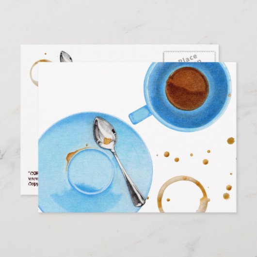 Kaffeepause Postkarte (Vorne/Hinten)