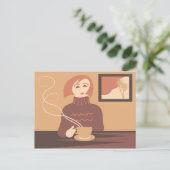 Kaffeepause Postkarte (Stehend Vorderseite)