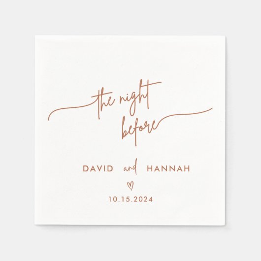 Kaffeepause Probe am Abend vor Hochzeit Serviette (Vorderseite)