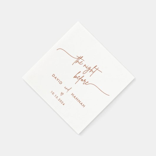 Kaffeepause Probe am Abend vor Hochzeit Serviette (Ecke)