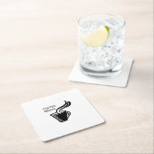 Kaffeepause Rechteckiger Pappuntersetzer (Vor Ort)