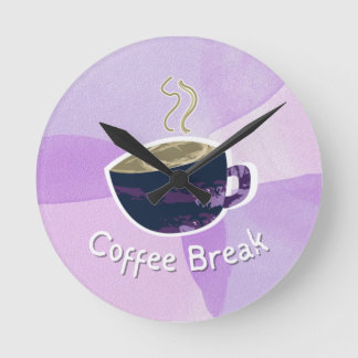Kaffeepause Runde Wanduhr