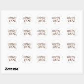 Kaffeepause Runder Aufkleber (Blatt)