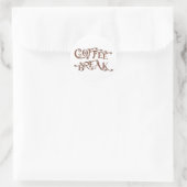 Kaffeepause Runder Aufkleber (Tasche)